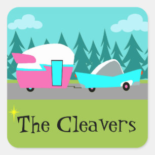 Customisable Retro Camper / Trailer & Car Stickers