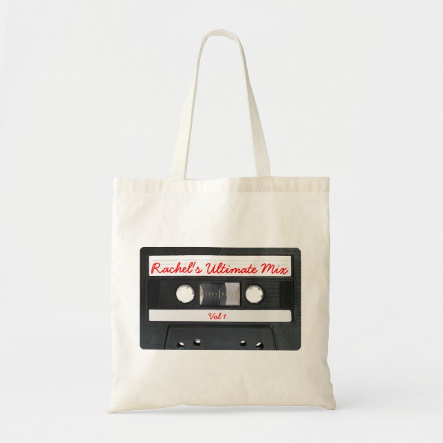Customisable Retro Cassette Tape Tote (Front)