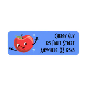 Customisable Retro Cherry Guy Return Address Label
