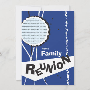 Customisable Retro Family Reunion Invitation