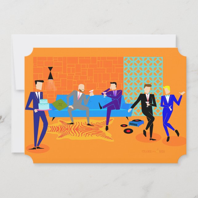 Customisable Retro Gay Party Invitations (Front)