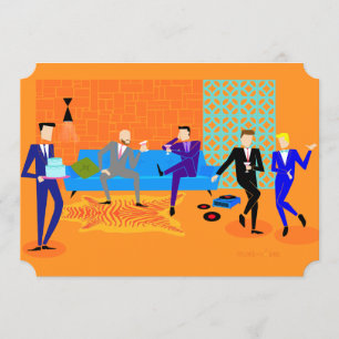 Customisable Retro Gay Party Invitations