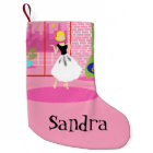 Customisable Retro In the Pink Christmas Stocking