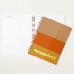 Customisable Retro-Inspired Planner<br><div class="desc">Inspired by the 1970s, this planner features the ability to personalise the text on the front cover.</div>