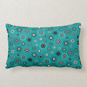 Customisable Retro Mod Starbursts Lumbar Cushion