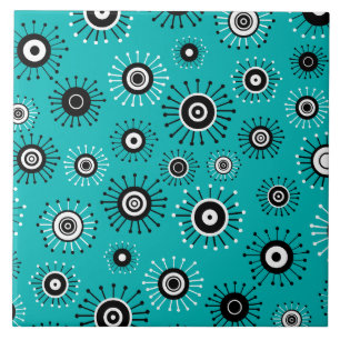 Customisable Retro Mod Starbursts Tile