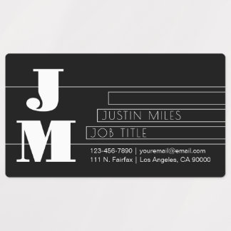 Customisable Retro-modern Black & White Monogram