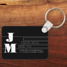 Customisable Retro-modern Black & White Monogram