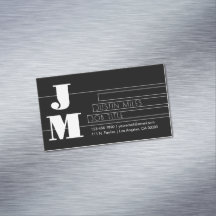 Customisable Retro-modern Black & White Monogram