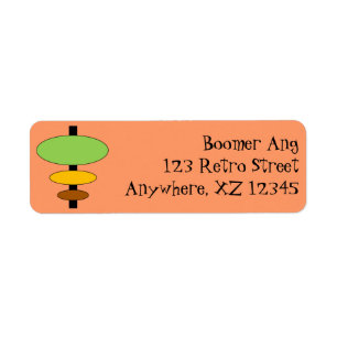 Customisable Retro Return Address Label