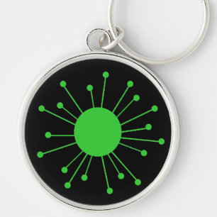 Customisable Retro Starburst Key Ring