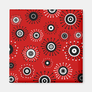 Customisable Retro Starburst Magnet