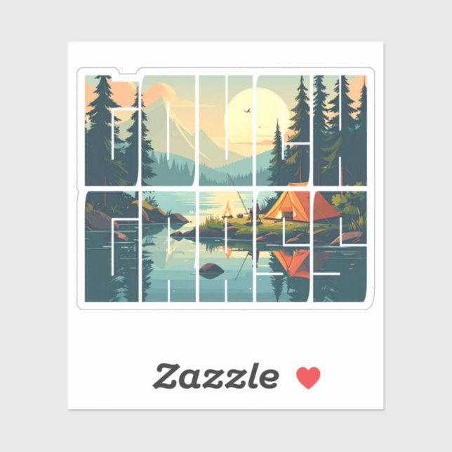 Customisable Retro Touch Grass Outdoors Typography (Sheet)