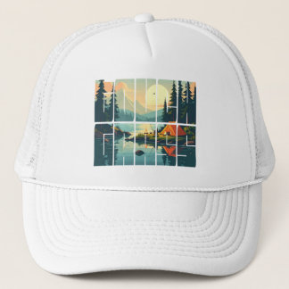 Customisable Retro Touch Grass Outdoors Typography Trucker Hat
