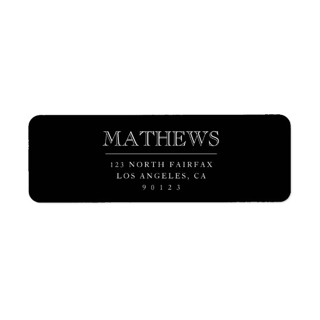 Customisable Return Address Label (Front)
