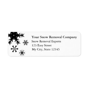 Customisable Return Address Labels - Snow Removal