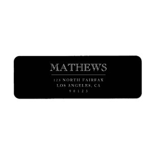 Customisable Return Address Return Address Label