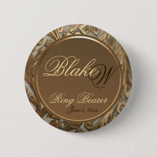 Customisable Ring Bearer Elegant Keepsake Button