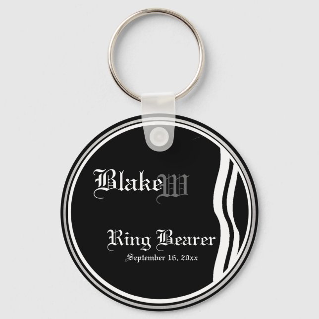 Customisable Ring Bearer Keepsake Keychain (Front)