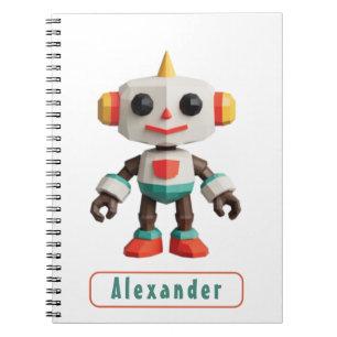 Customisable Robot Kids Notebook