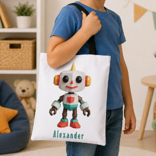 Customisable Robot Kids Tote Bag