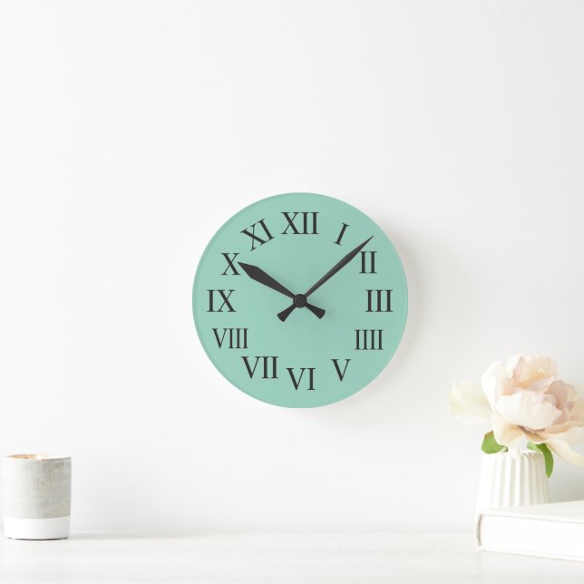 Customisable Roman Numeral Wall Round Clock (Home)