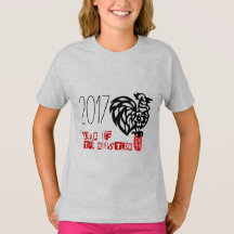 Customisable Rooster Year 2017 papercut Pink Tee