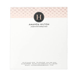 Customisable Rose Gold Glitter Note Pad