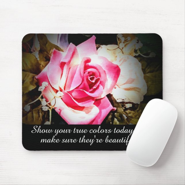 Customisable Rose  Mouse Pad (With Mouse)