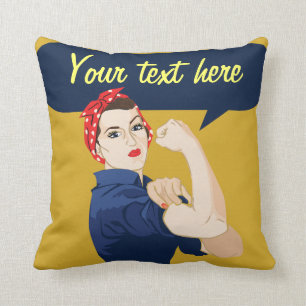 Customisable Rosie Riveter Cushion