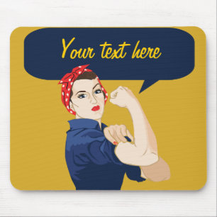 Customisable Rosie Riveter Mouse Pad