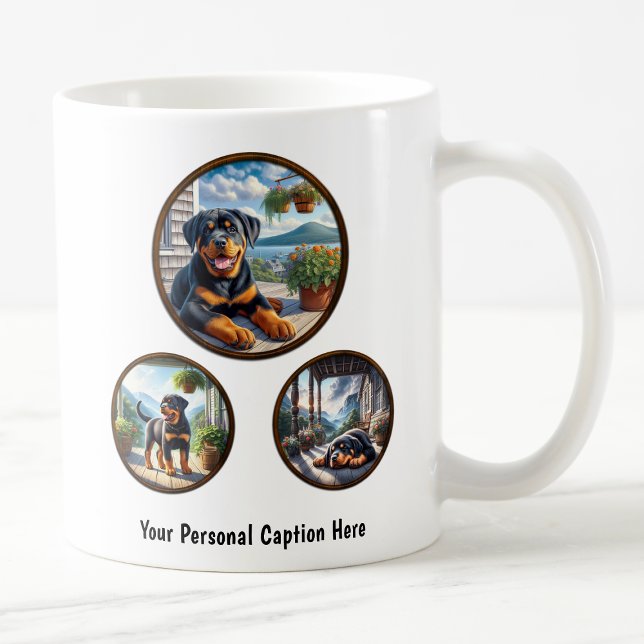 Customisable Rottweiler Puppy Coffee Mug (Creator Uploaded)