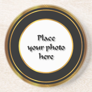Customisable round frame coaster