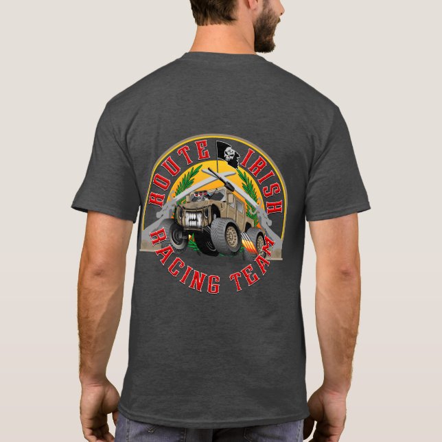 Customisable "ROUTE IRISH GUN TRUCK" T-Shirt (Back)