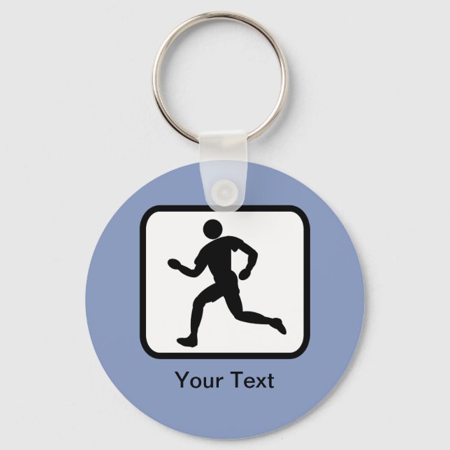 Customisable Runner Logo Key Ring (Front)