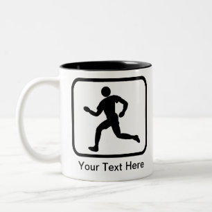 Customisable Runner Logo Two-Tone Coffee Mug
