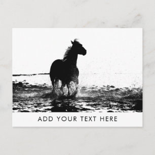 Customisable Running Horse Animal Template Postcard