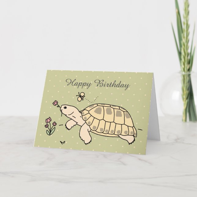 Customisable Russian Tortoise Card (Front)