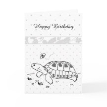 Customisable Russian Tortoise Card
