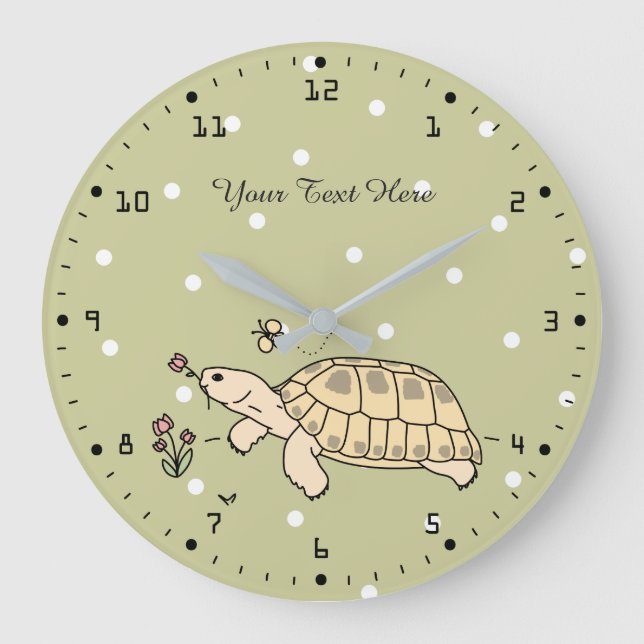 Customisable Russian Tortoise Clock (Front)