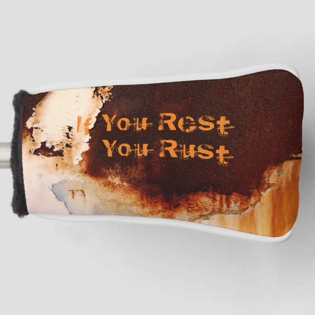 Customisable Rust Art Cool Fun Unique  Golf Head Cover (Front)