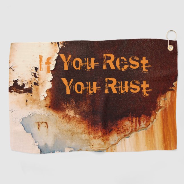 Customisable Rust Art Cool Fun Unique  Golf Towel (Horizontal)