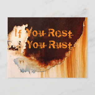 Customisable Rust Art Cool Fun Unique  Postcard