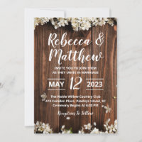Customisable Rustic Wedding Invitation Cards