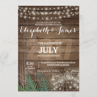 Customisable Rustic Wedding Invitations