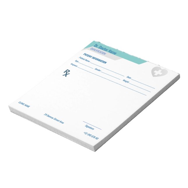 Customisable RX Pad for Doctors - Prescription Pad (Rotated)