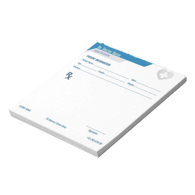 Customisable RX Pad for Doctors - Prescription Pad (Rotated)