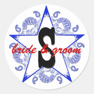 Customisable "S" Western Blue Sticker