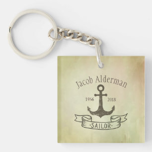 Customisable Sailor Memorial Key Ring