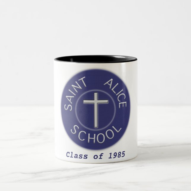 Customisable Saint Alice School Tradition Class of Two-Tone Coffee Mug (Center)